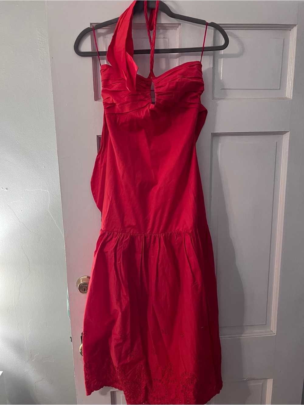 Jason Wu Red Halter & Spaghetti Strap Cocktail Dress